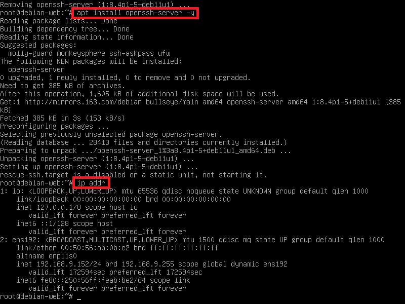 Debian11.7配置SSH并使用root用户远程登录管理